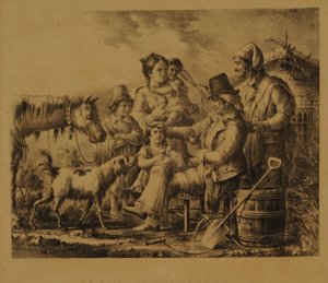 La familia del gaucho de Grabado  Gregorio Ibarra